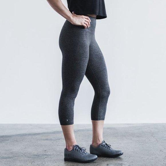 Women's High-Rise Plush Heather Tight 21" - Charcoal Heather - Picture 1 of 1